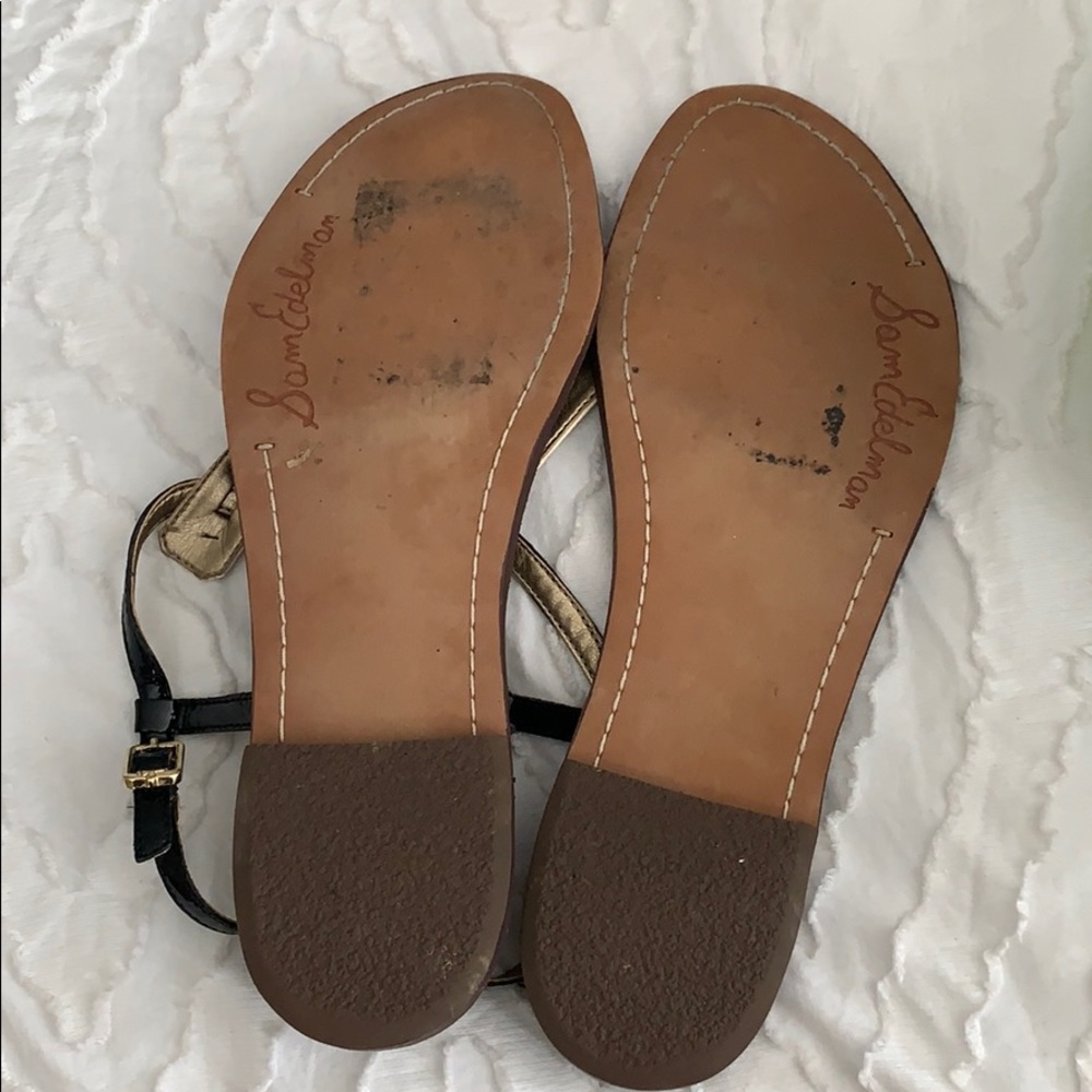 Sam Edelman Black and Cream Sandals Gigi 7.5 - Picture 3 of 4